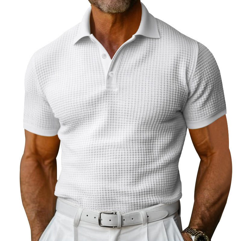 High-end Waffle Polo Shirt For Men