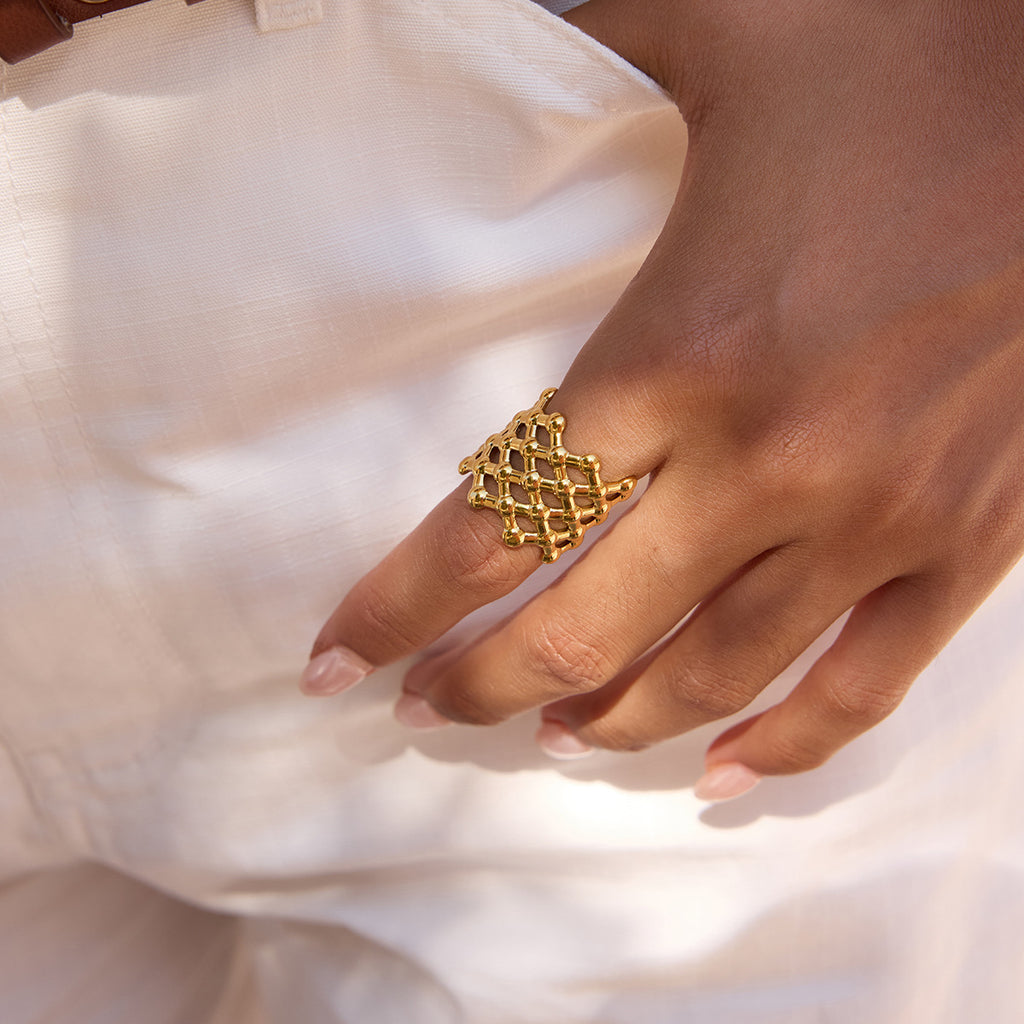 Titanium Steel Does Not Fade Exaggerated Women's Ring