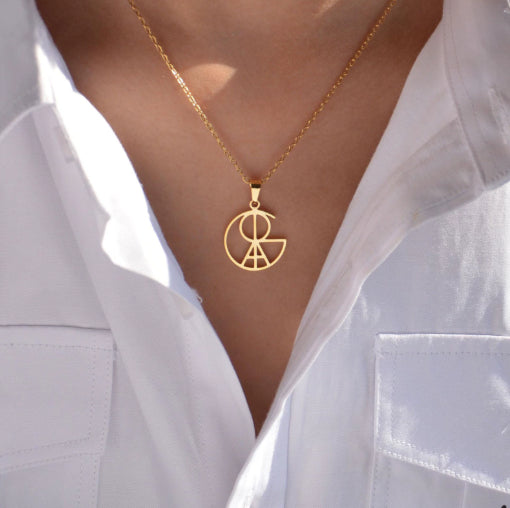 Letter Design Name Necklace Stainless Steel English Valentine Day Gift