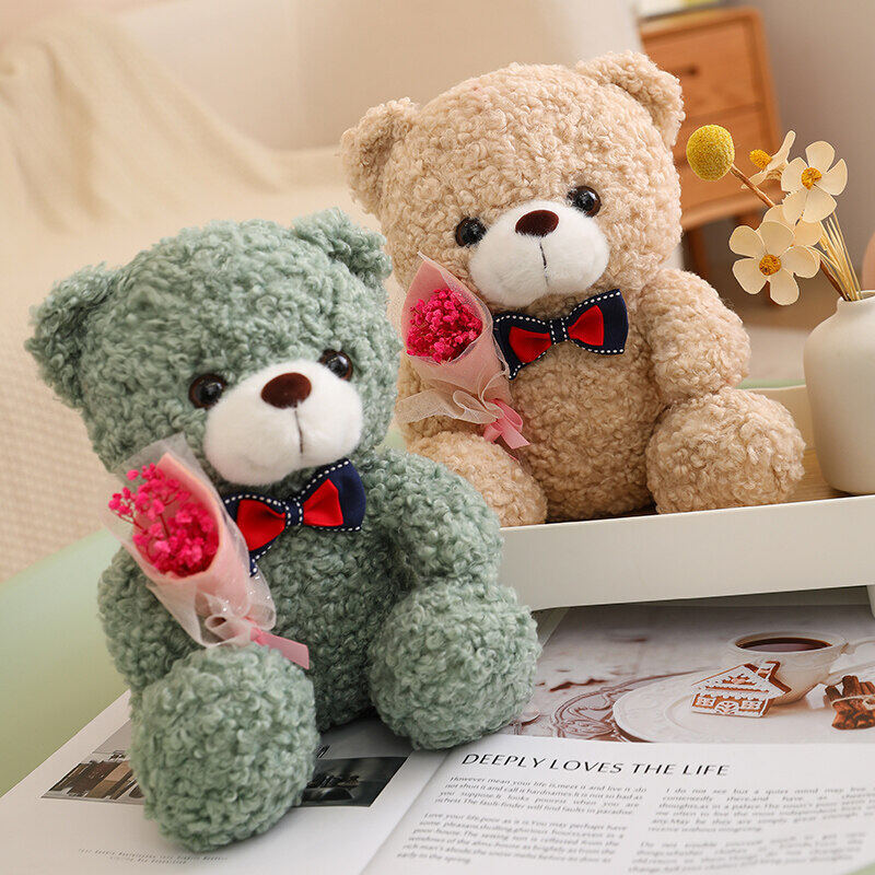 Rose Bear Doll Girls Valentine's Day Gift Clip Doll Wholesale