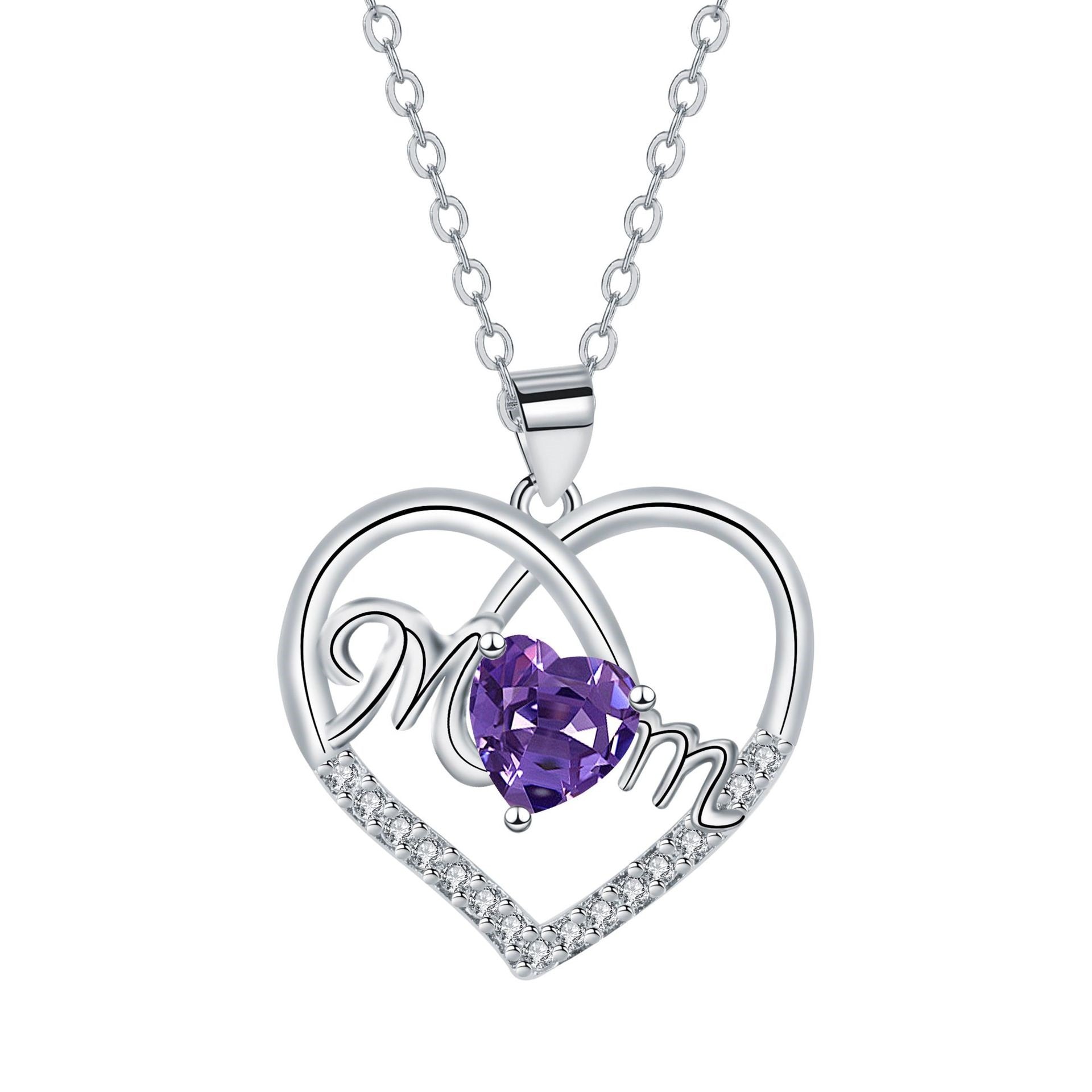 Heart-shaped Mom Necklace Fashion Simple Mother's Day Gift