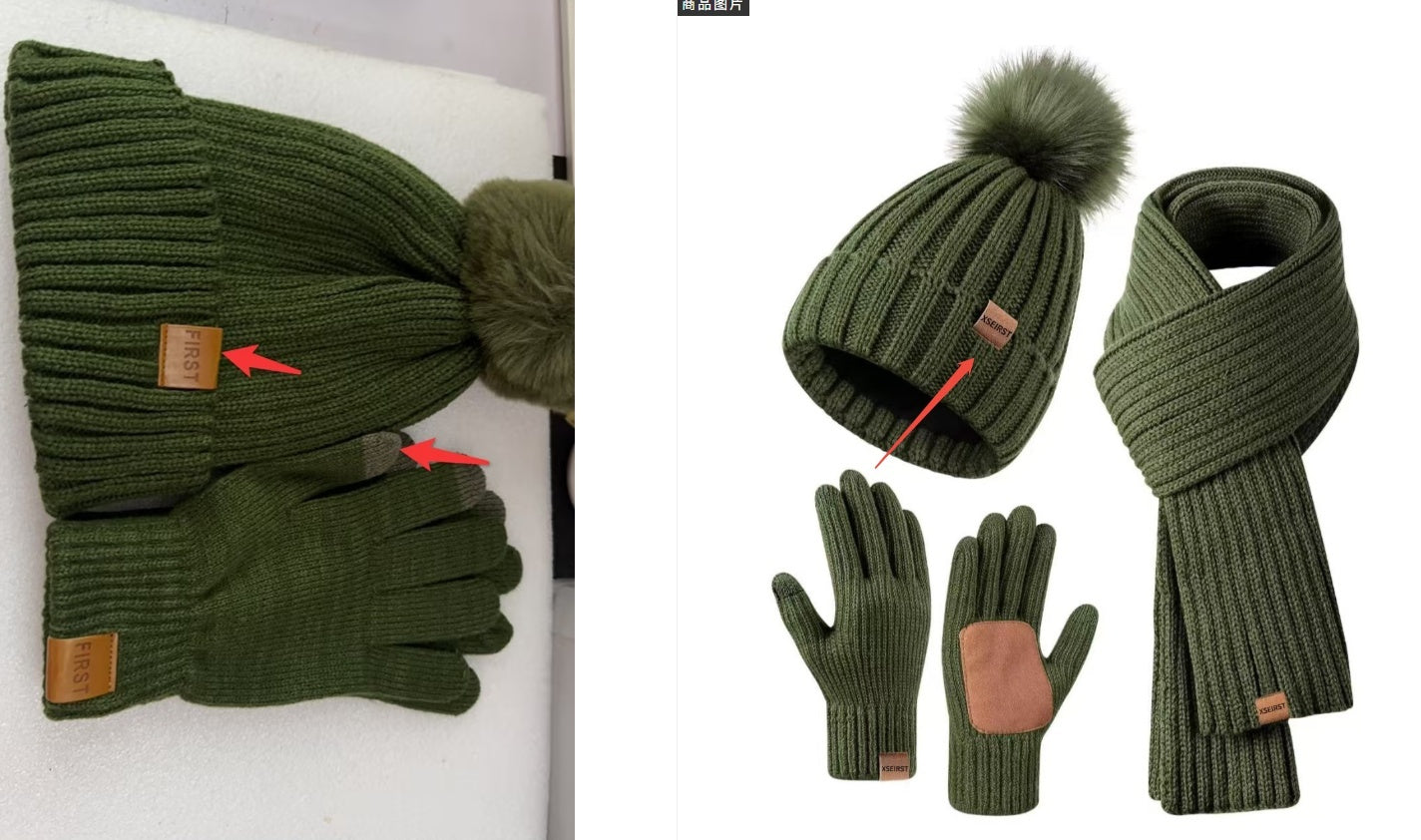 9-color Men's And Women's Knitted Hat Scarf Gloves