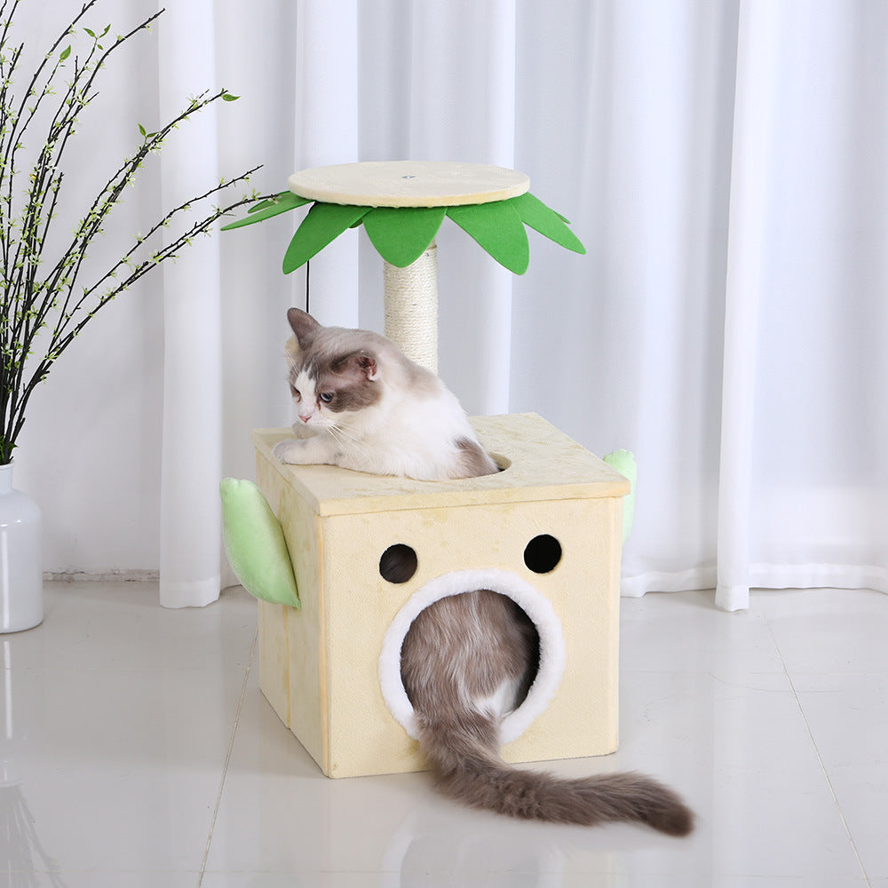 Playable And Sleepy Cat New Product Grinding Claw Toy Scratching Post