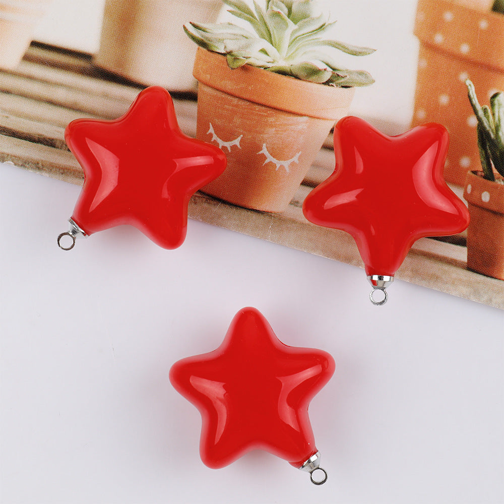 New Pendant Cream Epoxy Beads Keychain Accessories