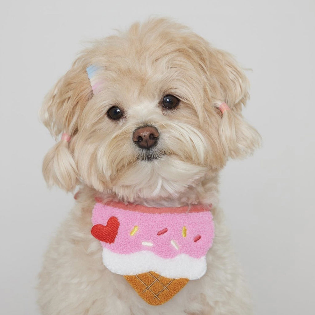 Cute Ice Cream Dog Bib Cat Pet Saliva Pocket Saliva Towel
