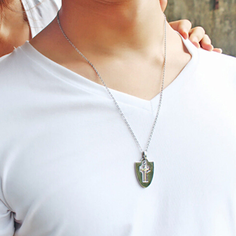 Valentine's Day Gift Titanium Steel Key Lock Necklace Set Pair
