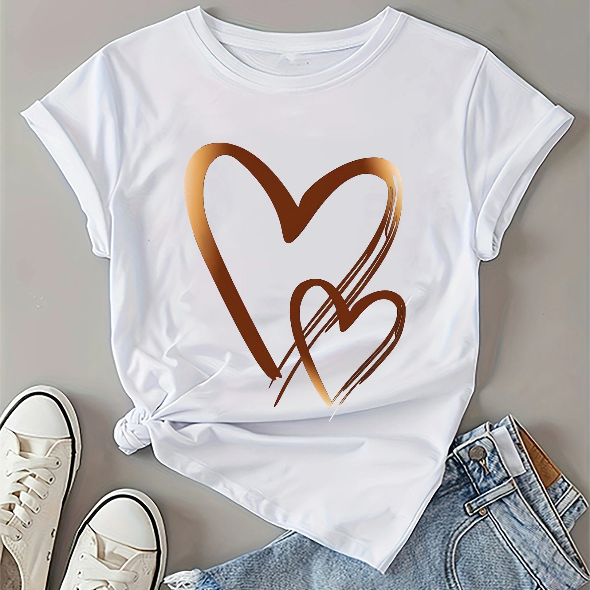 Women's Casual Red Soft Pure Cotton Top