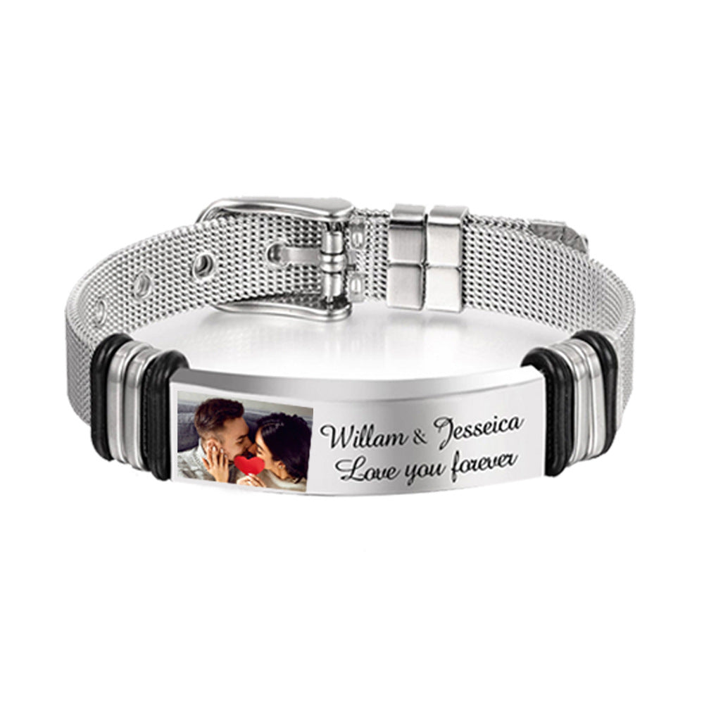 Stainless Steel Bracelet Valentine's Day Gift Personalized