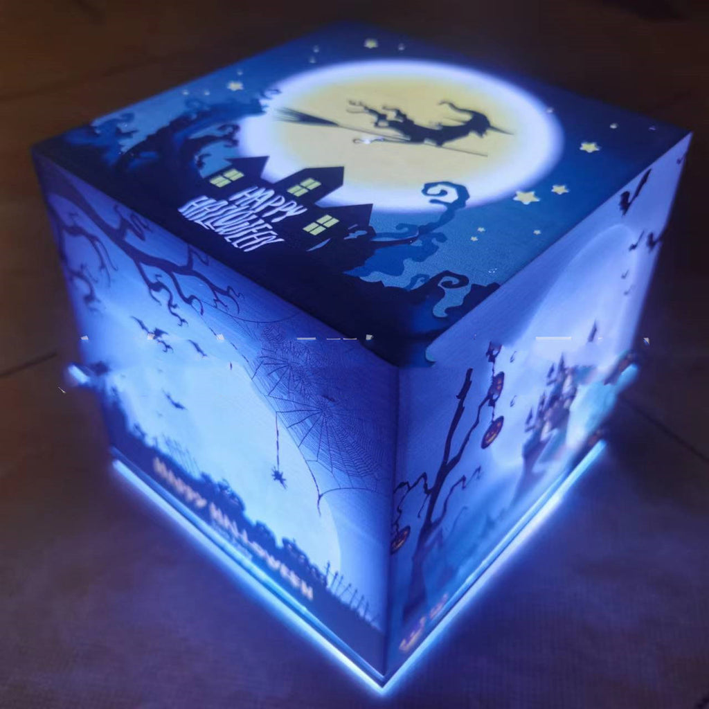 Halloween Pumpkin Ghost Atmosphere Decoration Lantern Box