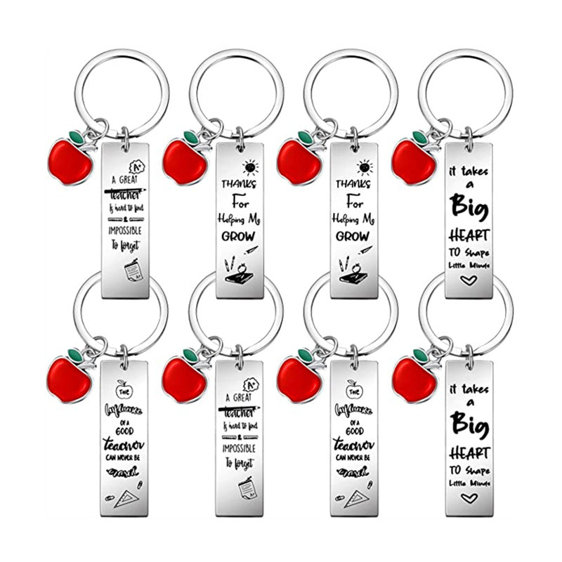 Alloy Lettering Keychain Valentine's Day Birthday Christmas Teacher Gift