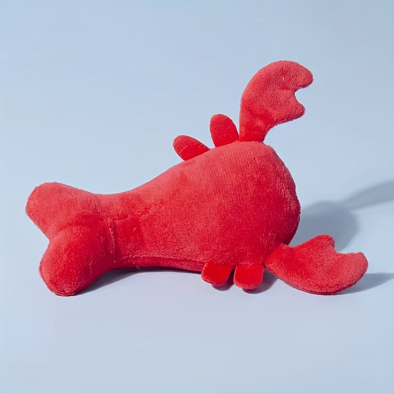 Squeaky Lobster Stuffed Toy For Dog Interactive Bite Resistant Toy For Small And Medium Dogs Crab Lobster