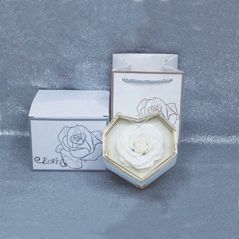 Love Rose Jewelry Box Prism Rose Valentine's Day Gift