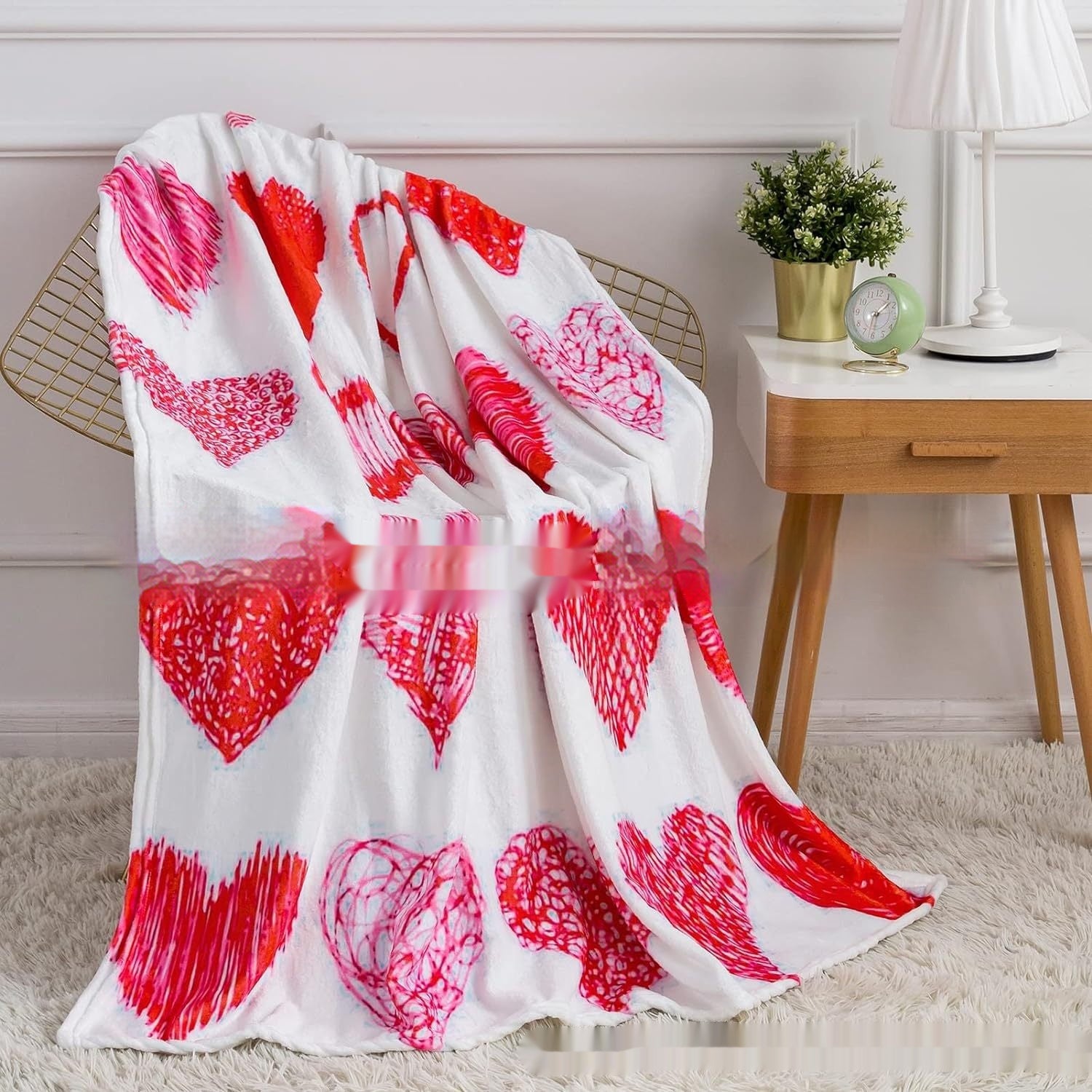 Valentine's Day Gift Small Love Holiday Gift Christmas Flannel Blanket