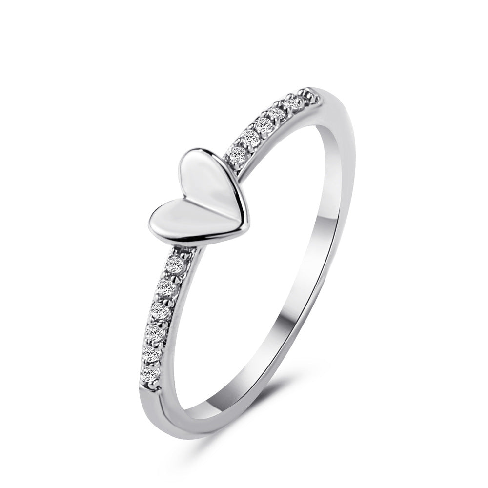 Ins Cold Temperament Zircon Geometric Ring Valentine's Day Gift