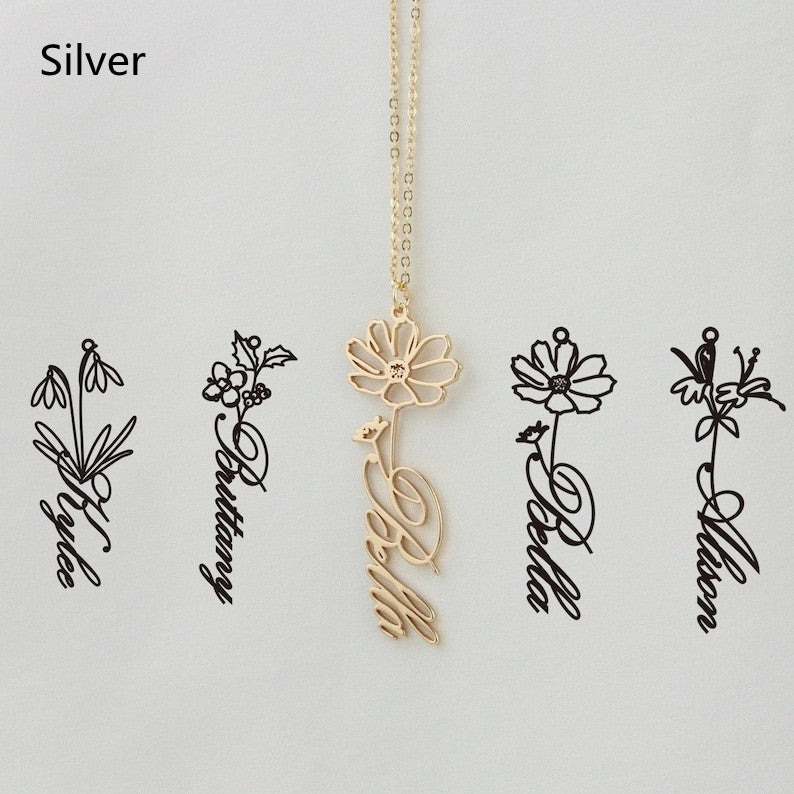 December Constellation Necklace Flower Name Necklace Customization
