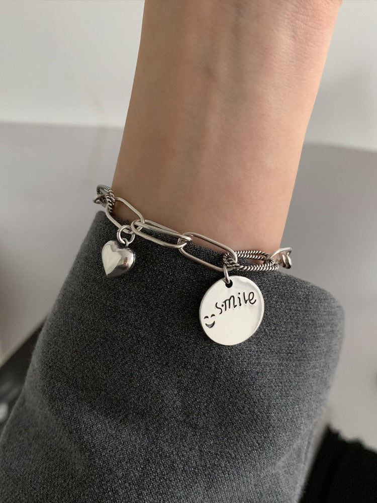 Sterling Silver Vintage Distressed Bracelet Femininity