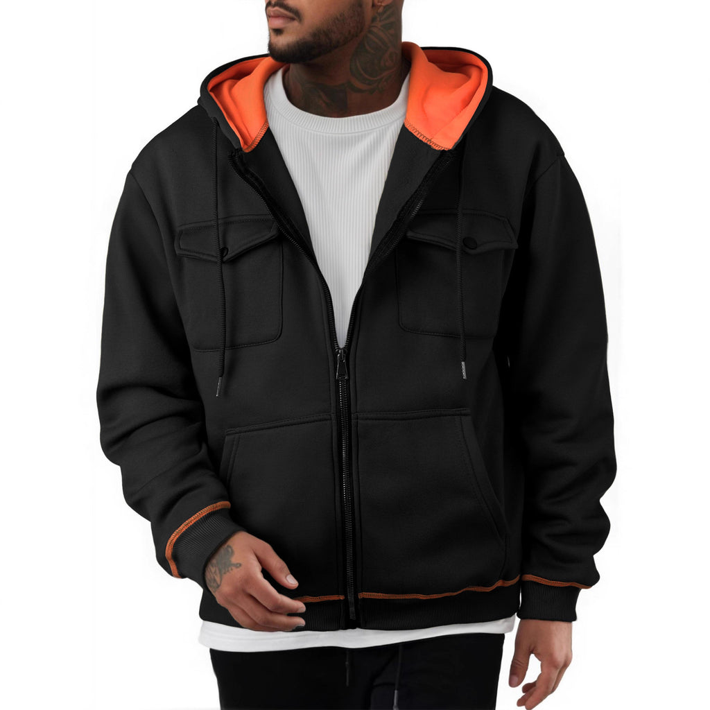 Men's Plus Size Casual Zipper Sweater