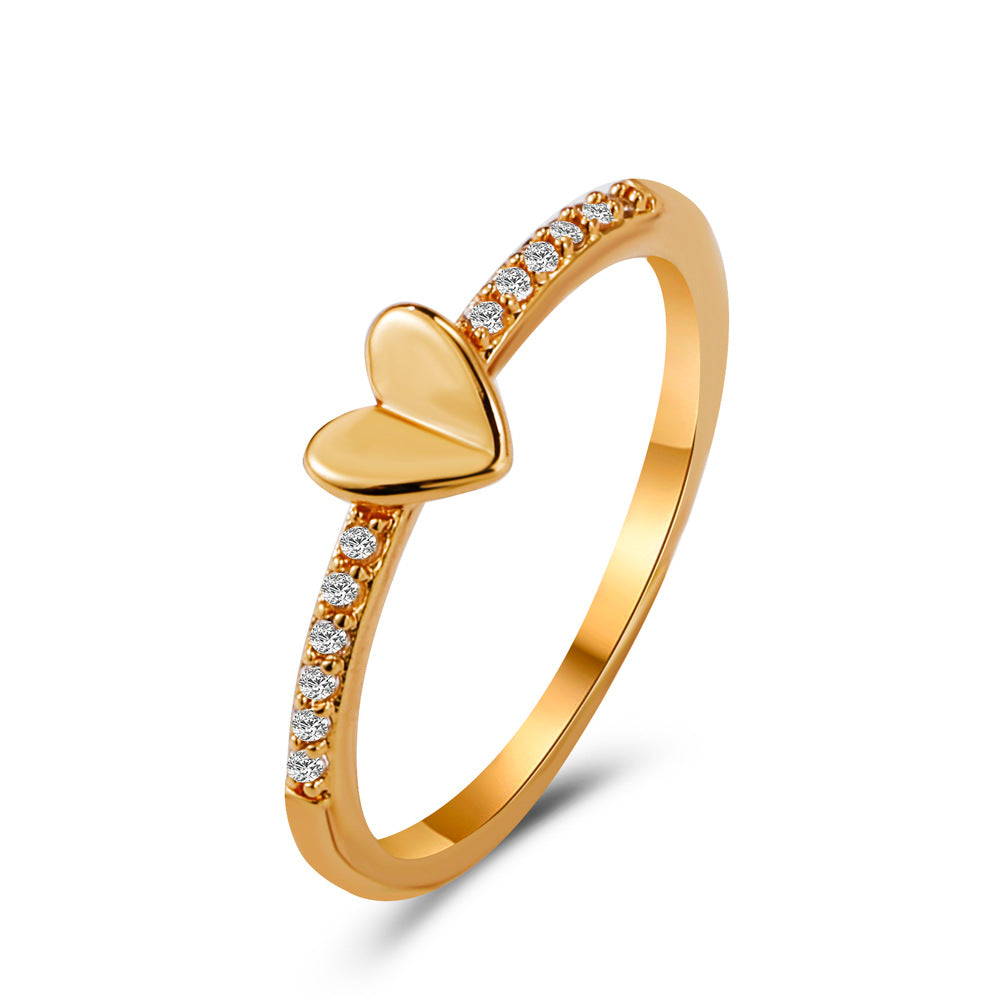 Ins Cold Temperament Zircon Geometric Ring Valentine's Day Gift