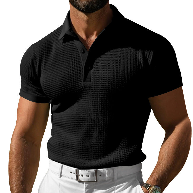 High-end Waffle Polo Shirt For Men